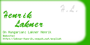henrik lakner business card